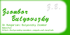 zsombor bulyovszky business card